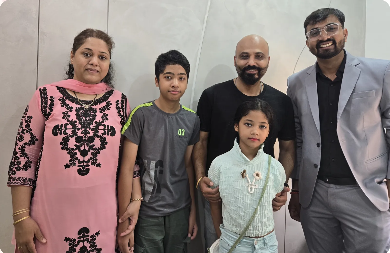 Family at the inauguration of Orawell Dental Hospital Jamnagar