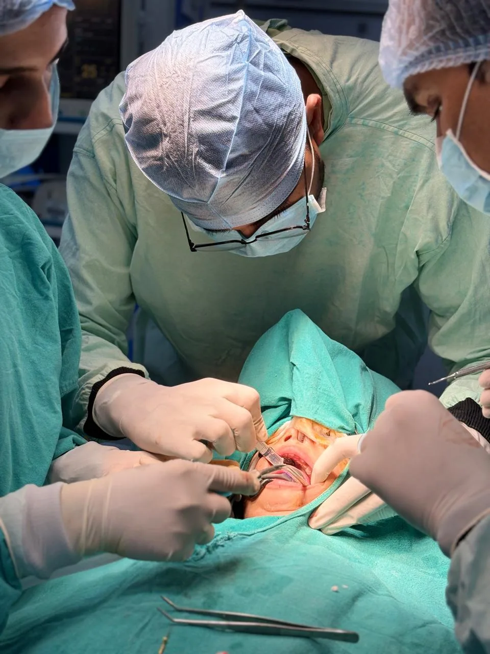 Full mouth treatment for a child in the operation theatre at Orawell Dental Hospital Jamnagar